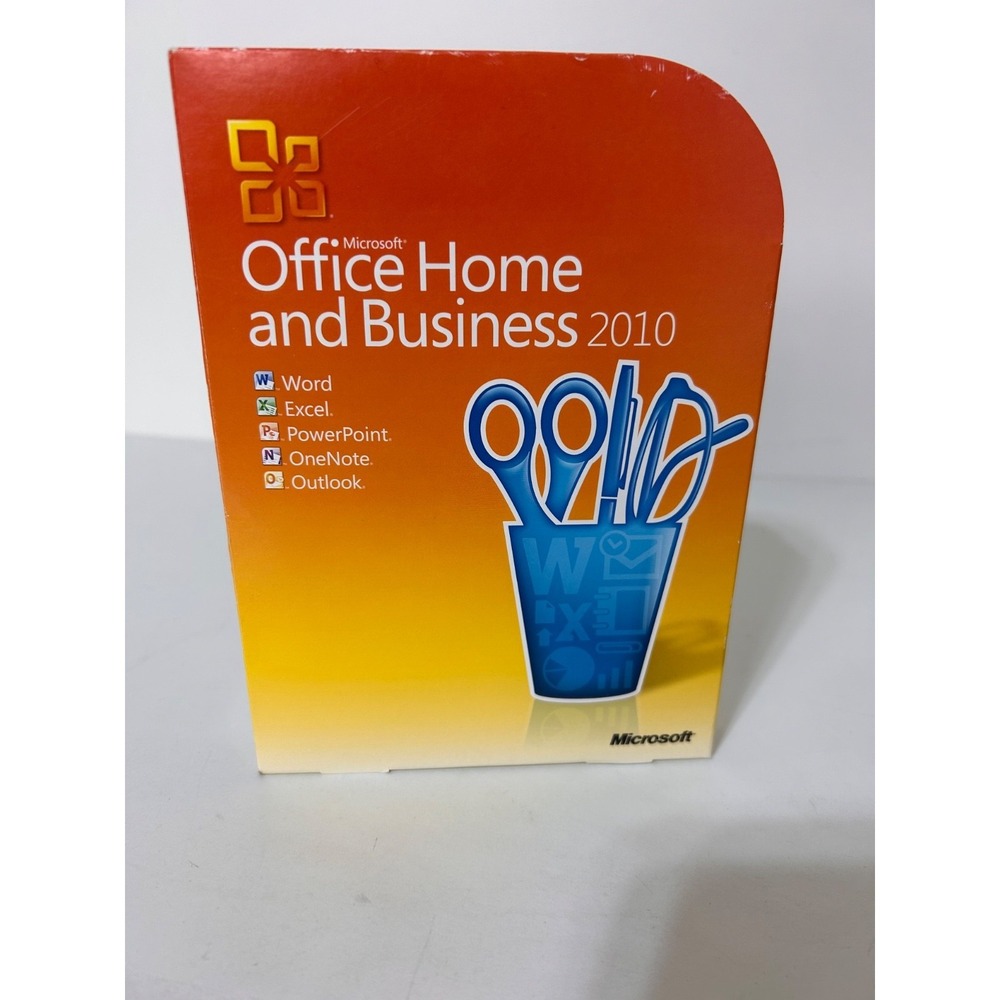 GENUINE MICROSOFT OFFICE HOME  BUSINESS 2010 FULL VERSION WORD EXCEL OUTLOOK 1